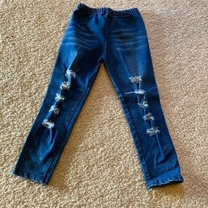 2T-3T Distressed Denim Legging